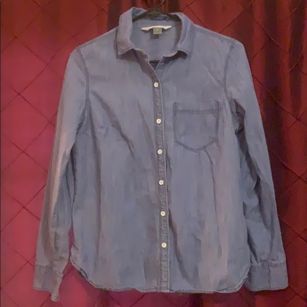 denim button up shirt